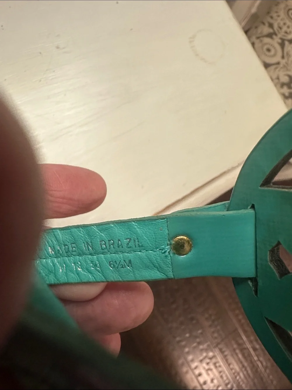 Tory Burch Teal Miller Flats Sandals 6.5